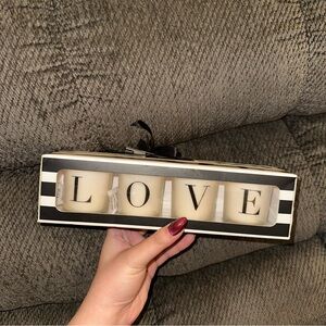 Love Candle Set - Black and White